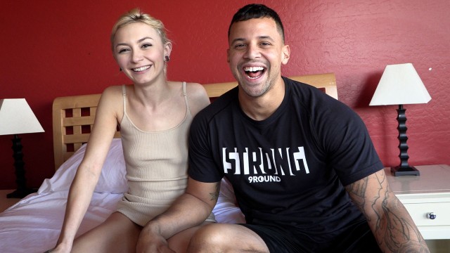 Mr. Latino Heat Tony Romero Is All Smiles With Anticipation For Blonde Cutie Clara Fargo