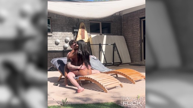 Neighbors Get a Free Show - Trey Beacher Fucks Allison Lox in The Backyard!